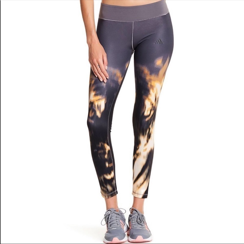 Adidas Climalite Black Fire Print Leggings S